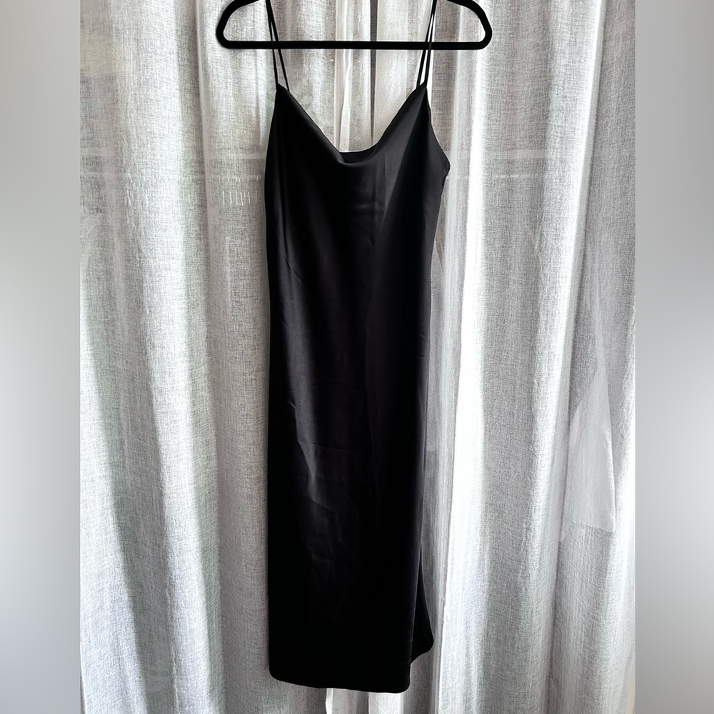 Black Satin Mindi dress